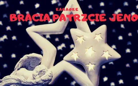 Aniołek śpi na gwiazdach, a nad nim napis KARAOKE. Patrzcie bracia jeno, jak pięknie świecą gwiazdy!