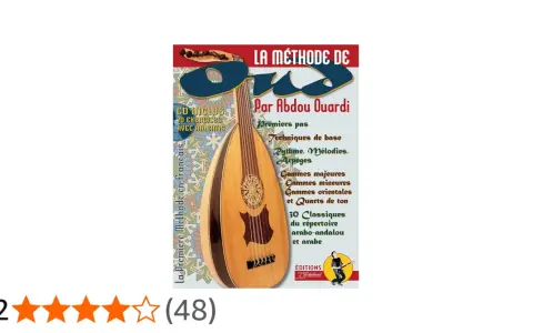 La méthode de oud par Abdou Ouardi, avec CD inclus. Apprenez les gammes, rythmes et arpèges du répertoire arabo-andalou.