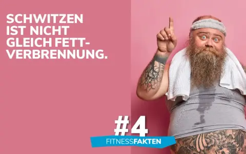 Ein Mann mit Bart und Turban zeigt auf den Finger. Er schwitzt, aber das bedeutet nicht, dass er Kalorien verbrennt. #Fitnessfakten
