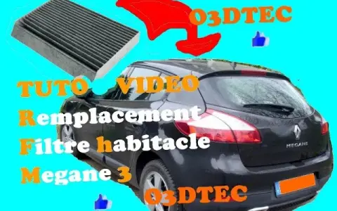 Changer filtre habitacle Megane 3 : 30 min pour un air pur