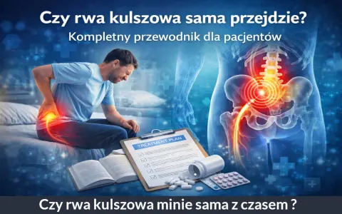 Mężczyzna z bólem w dolnej części pleców, plan leczenia, leki i schemat miednicy. Czy rwa kulszowa leczenie jest skuteczne?
