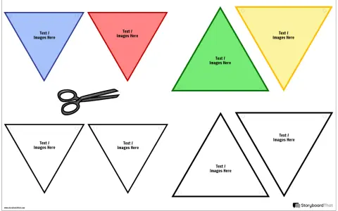 Bandierine colorate e bianche con spazio per testo/immagini, pronte per essere ritagliate. Perfette decorazioni per aule scolastiche da stampare.