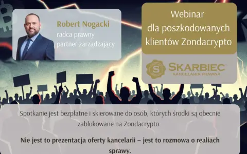 Webinar dla poszkodowanych klientów Zondacrypto. Robert Nogacki omawia realia sprawy, odpowiadając na bitbay opinie.