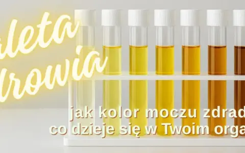 Paleta zdrowia: od jasnego do ciemnego żółty mocz w probówkach pokazuje, co dzieje się w organizmie.