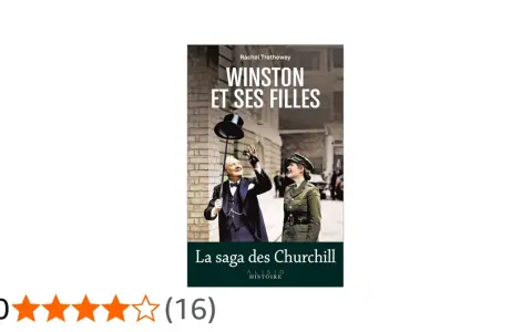 Winston Churchill et ses filles, une histoire de famille. La couverture du livre montre Winston Churchill jouant avec un chapeau et une jeune femme en uniforme.