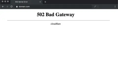Errore 502 Bad Gateway: la traduzione indica un problema di comunicazione tra server.