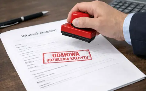 Odmowa udzielenia kredytu konsumenckiego a hipotecznego. Stempel na wniosku kredytowym.