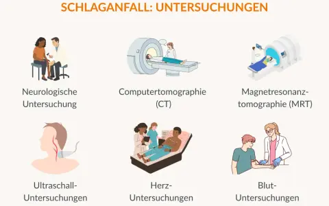 Schlaganfall-Diagnostik: Neurologische Untersuchung, CT, MRT, Ultraschall, Herz- und Blutuntersuchungen klären, was ist Neurologie.