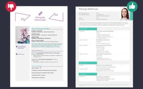 CV fryzjer wzór: Patrycja Adamczyk, doświadczona fryzjerka, poszukuje nowych wyzwań. Umiejętności: strzyżenie, koloryzacja, stylizacja.