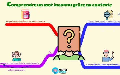 Comprendre un mot inconnu : on peut le découvrir en cherchant dans un dictionnaire ou en devinant grâce au contexte.