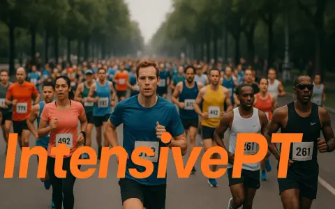 Löpare i ett maratonlopp, fokuserade och uthålliga.