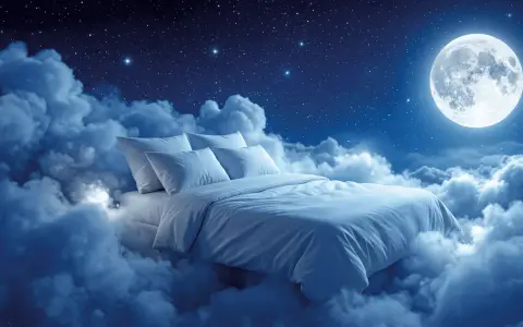 Un letto soffice tra le nuvole, sotto un cielo stellato e la luna piena. Forse è qui che si fanno gli incubi, o forse solo sogni meravigliosi.