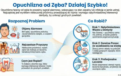 Opuchlizna od zęba to sygnał infekcji. Objawy: ból, obrzęk policzka, gorączka. Przyczyny: próchnica, ropień. Działaj szybko!