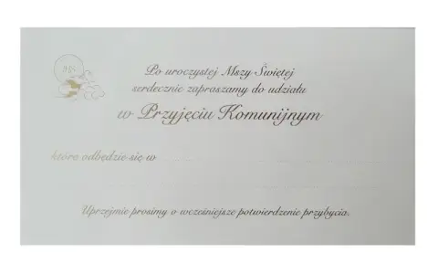 Jak wypisać zaproszenie na komunię dla chrzestnego z sercem