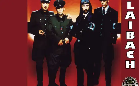 Laibach Warszawskie Dzieci w mundurach, prowokacyjna stylistyka zespołu.