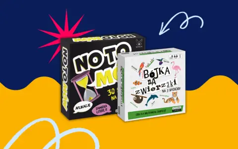 Szukasz pomysłu, co kupić 10 latkowi na urodziny? Dwie gry planszowe: "Noto Molo" i "Bójka na zwierzęta" to świetna zabawa dla dzieci.