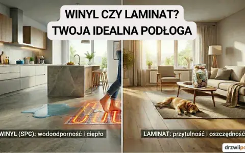 Winylowa podłoga w kuchni, gdzie wylana woda nie stanowi problemu, kontra laminowana w salonie, gdzie pies odpoczywa. Wybierz między panele laminowane czy winylowe.