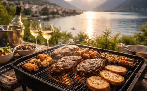 Grillowanie nad jeziorem to idealny sposób, by spędzić majówkę. Steki, kiełbaski i szaszłyki skwierczą na ruszcie, a w tle rozciąga się malowniczy widok.
