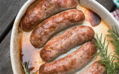 Jak długo piec białą kiełbasę w piekarniku, aby nie była sucha?