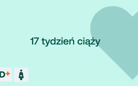 17 tydzień ciąży. Dziecko waży ok. 150g. Ikony D+ i kobiety w ciąży.