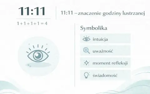Numerologia 7 i 11: godzina 11:11 symbolizuje intuicję, uważność, refleksję i świadomość.