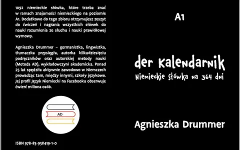 Zbiór 1092 niemieckich słówek na poziomie A1, zeszyt ćwiczeń i nagrania od Agnieszki Drummer.