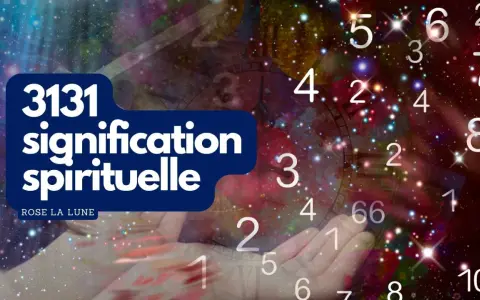 La **3131 signification** spirituelle révélée par des chiffres flottant dans un ciel étoilé.