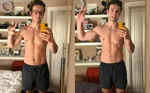 Mann zeigt Fortschritte im hypertrophie training, mit sichtbaren Muskeldefinitionen und einem strafferen Körperbau.