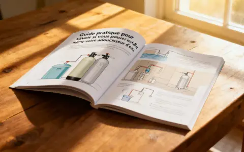 Guide pratique pour installer un adoucisseur d'eau. Illustrations de systèmes pour une eau adoucie.