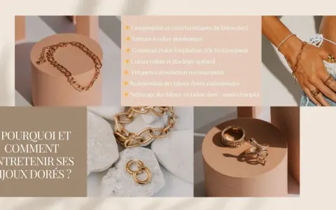 Guide pour entretenir vos bijoux dorés : découvrez comment nettoyer et conserver leur éclat.