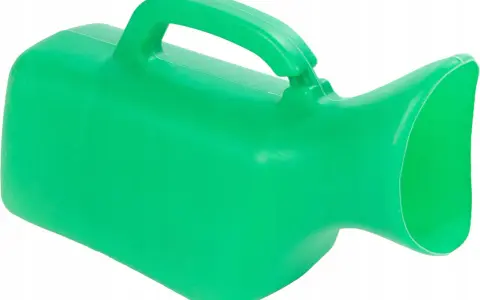 Zielona kaczka sanitarna damska. Proste użycie dla wygody i higieny.