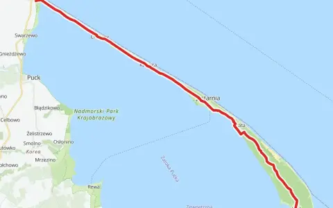 Trasa rowerowa EuroVelo 10 biegnie przez Półwysep Helski, od Władysławowa po Hel, wzdłuż malowniczego wybrzeża.