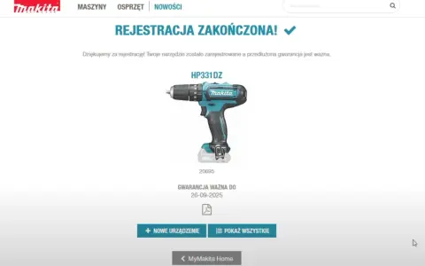 Makita: Numer karty gwarancyjnej? Znajdź go i zyskaj 3 lata gwarancji!