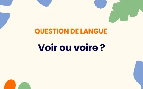 Question de langue : "Voir ou voire ?" Une interrogation visuelle pour apprendre à distinguer ces deux mots.