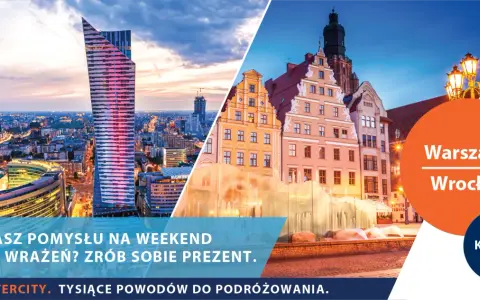 Warszawa i Wrocław czekają! Podróżuj PKP Intercity i odkryj piękno Polski.