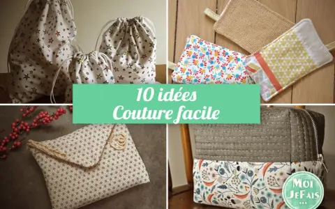 Sacs à cordon, trousses et pochettes : 10 idées couture facile pour des créations originales.