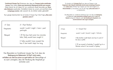 Conditional clauses Typ 3: Was wäre gewesen, wenn? Erklärt die Struktur und Beispiele für irreale Bedingungen in der Vergangenheit.