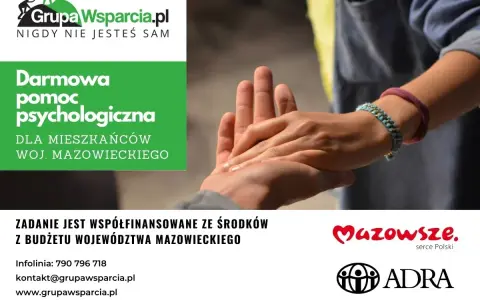 Darmowe porady psychologiczne dla Mazowszan. Grupa Wsparcia.pl oferuje pomoc. Nigdy nie jesteś sam.