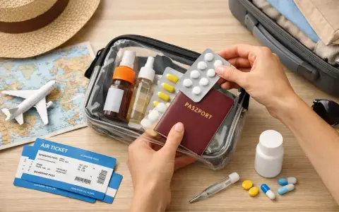 Przygotowanie do podróży: jak przewozić leki w samolocie Ryanair. Paszport, bilety, kosmetyczka z lekami i termometr.