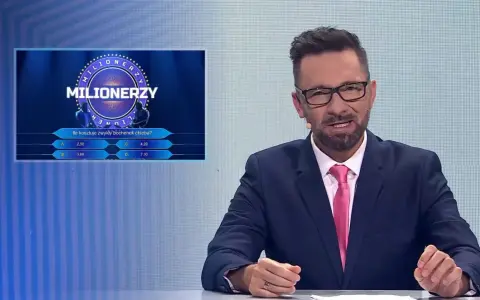 Prowadzący "Milionerzy" pyta: "Ile kosztuje zwykły bochenek chleba?". Na ekranie widać opcje odpowiedzi.