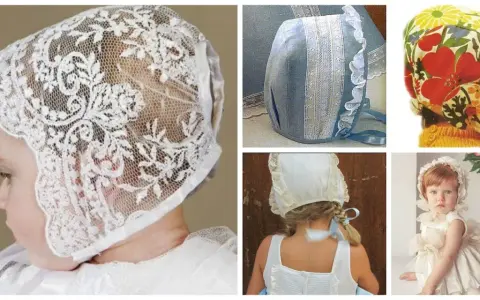 Capotas de bebé: encaje, tela floral y patrones de medidas. Diseños para crear adorables gorritos.