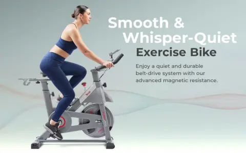 Woman cycling on a smooth, quiet exercise bike. Learn how magnetic resistance works for a durable workout.