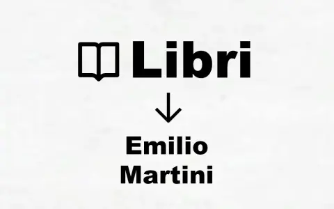 Icona libro e freccia indicano "Libri Emilio Martini ordine cronologico".