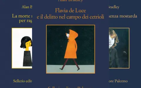 I libri di Flavia de Luce in ordine cronologico: "La morte per rag", "e il delitto nel campo dei cetrioli", "senza mostarda". Sellerio editore Palermo.