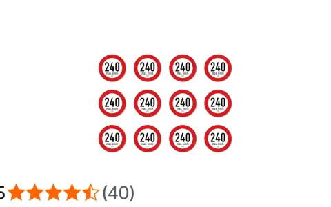 Zwölf runde Verkehrsschilder mit der Aufschrift "240 max. km/h (V)". Sie symbolisieren eine hohe reifen geschwindigkeit v.