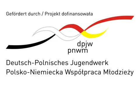 Logo Deutsch-Polnisches Jugendwerk, wspierające polsko-niemiecką szkołę.