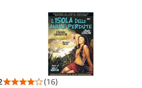 Copertina del film "L'isola delle anime perdute" con Bela Lugosi e Charles Laughton.