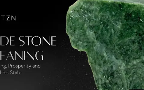Fragmento de jade verde, piedra conocida por sus propiedades curativas y de prosperidad.