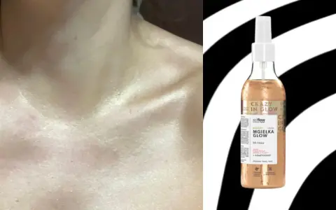 Skóra rozświetlona mgiełką z brokatem, która nadaje efekt "crazy in glow".