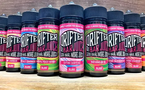 Botellas de drifter bar juice 100ml con sabores frutales y dulces.